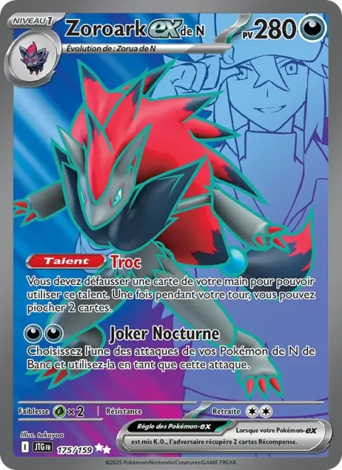 Carte Pokémon Zoroark-ex de N 175/159, extension Aventures Ensemble