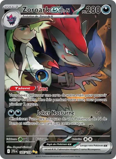 Carte Pokémon Zoroark-ex de N 185/159, extension Aventures Ensemble