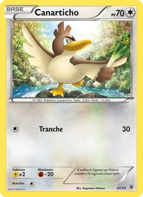 Carte Pokémon Canarticho 025/039, extension Bienvenue à Kalos