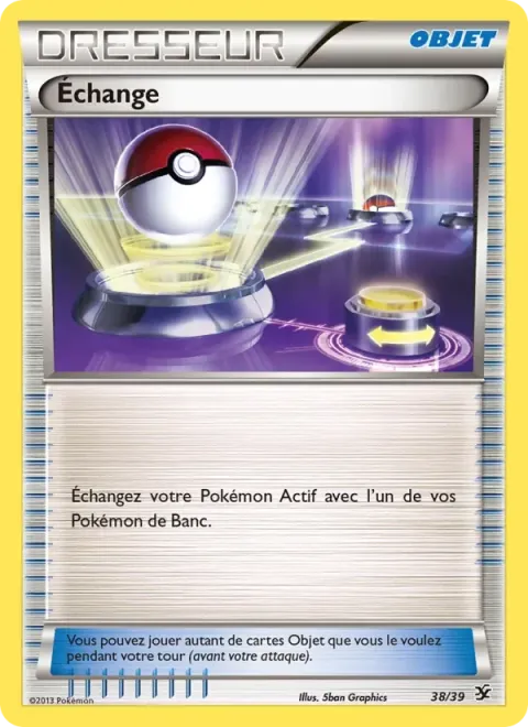 Carte Pokémon Échange 038/039, extension Bienvenue à Kalos