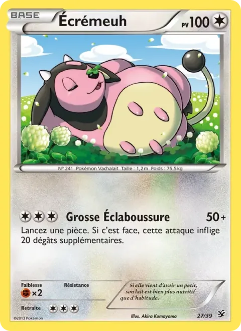 Carte Pokémon Écrémeuh 027/039, extension Bienvenue à Kalos