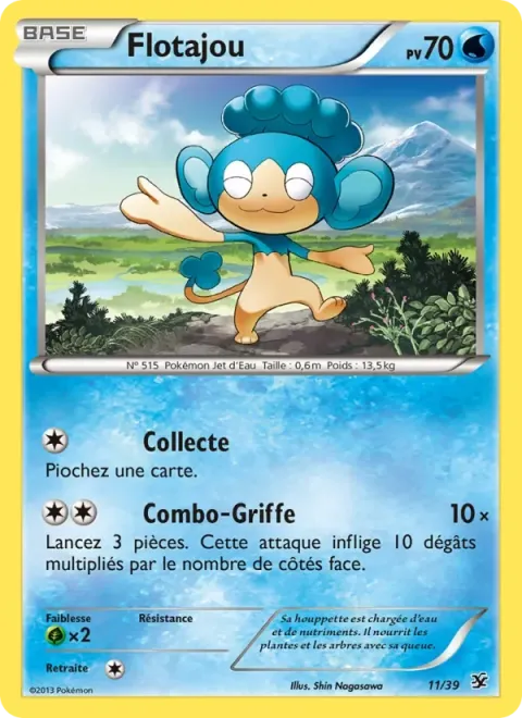 Carte Pokémon Flotajou 011/039, extension Bienvenue à Kalos