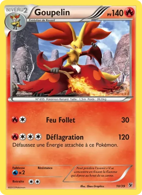 Carte Pokémon Goupelin 010/039, extension Bienvenue à Kalos