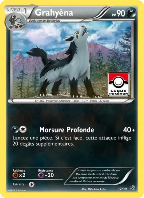 Carte Pokémon Grahyèna 017/039, extension Bienvenue à Kalos