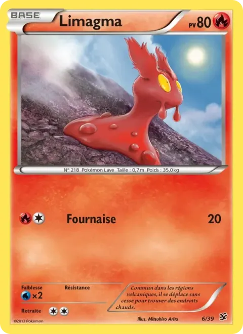 Carte Pokémon Limagma 006/039, extension Bienvenue à Kalos