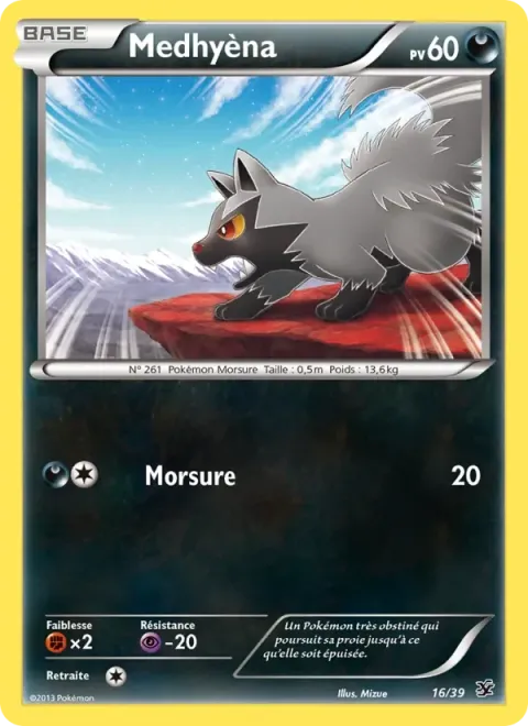 Carte Pokémon Medhyèna 016/039, extension Bienvenue à Kalos