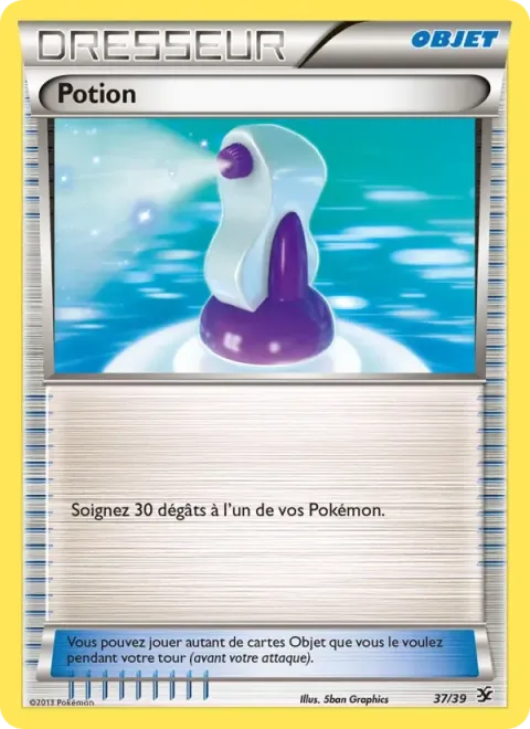 Carte Pokémon Potion 037/039, extension Bienvenue à Kalos