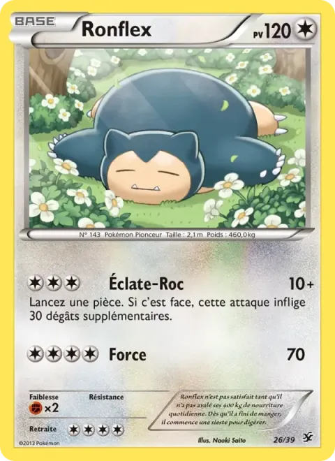 Carte Pokémon Ronflex 026/039, extension Bienvenue à Kalos