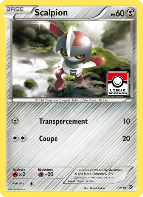 Carte Pokémon Scalpion 019/039, extension Bienvenue à Kalos