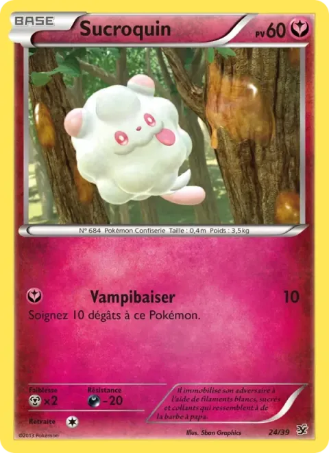 Carte Pokémon Sucroquin 024/039, extension Bienvenue à Kalos