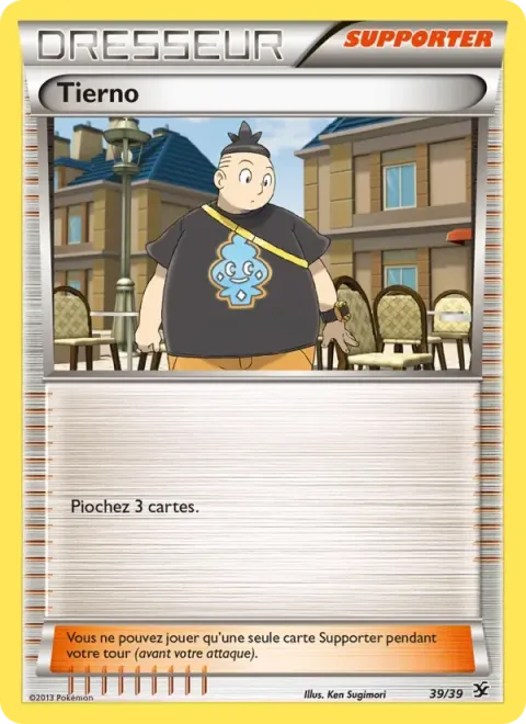Carte Pokémon Tierno 039/039, extension Bienvenue à Kalos