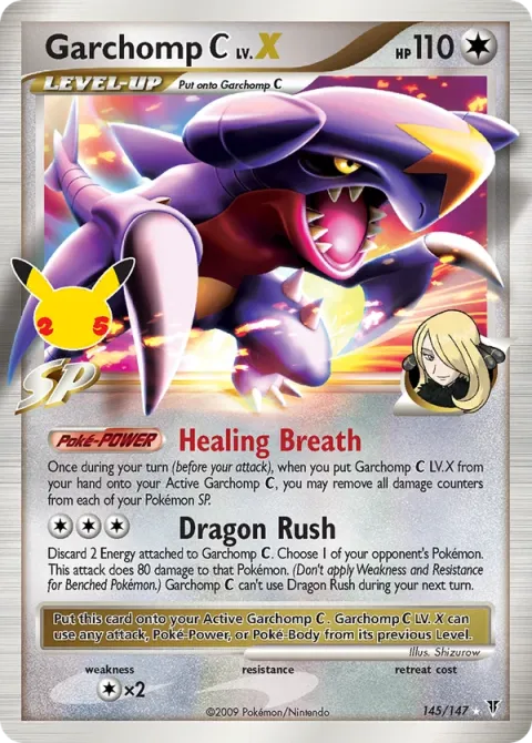 Carte Pokémon Carchacrok C NIV.X 145/147, extension Célébrations