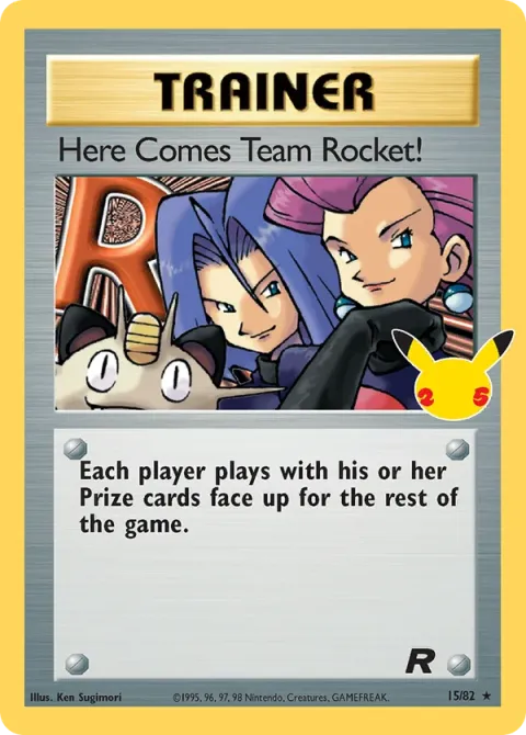 Carte Pokémon Et voila les Team Rocket ! 15/82, extension Célébrations