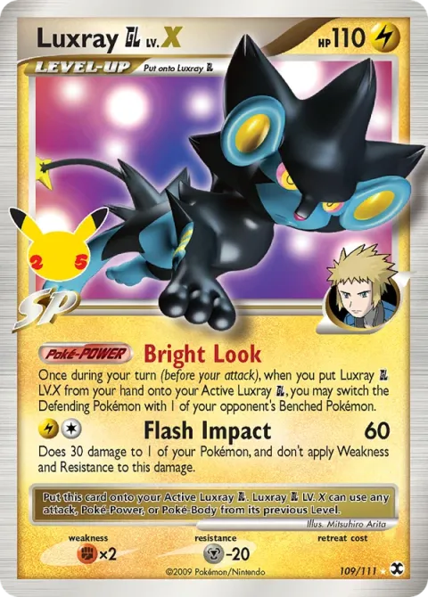 Carte Pokémon Luxray GL NIV.X 109/111, extension Célébrations