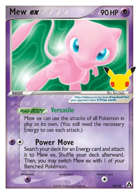 Carte Pokémon Mew ex 88/92, extension Célébrations