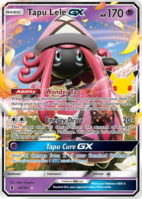 Carte Pokémon Tokopiyon-GX 60/145, extension Célébrations