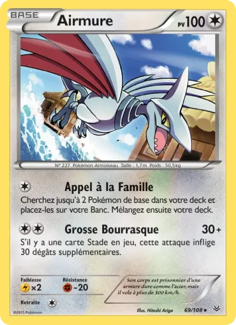 Carte Pokémon Airmure 069/108, extension Ciel Rugissant