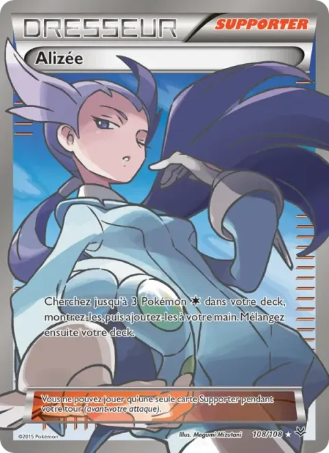Carte Pokémon Alizée 108/108, extension Ciel Rugissant