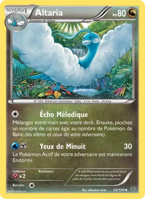 Carte Pokémon Altaria 053/108, extension Ciel Rugissant