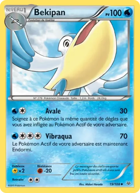Carte Pokémon Bekipan 019/108, extension Ciel Rugissant