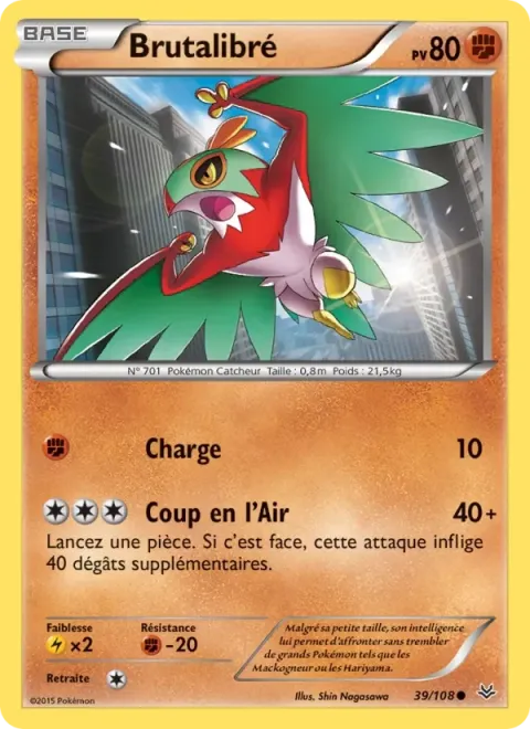 Carte Pokémon Brutalibré 039/108, extension Ciel Rugissant