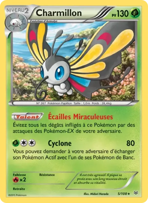 Carte Pokémon Charmillon 005/108, extension Ciel Rugissant