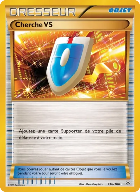Carte Pokémon Cherche VS 110/108, extension Ciel Rugissant
