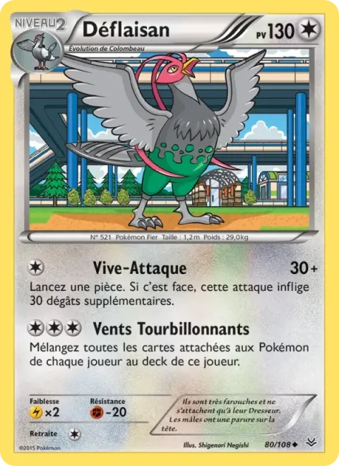 Carte Pokémon Déflaisan 080/108, extension Ciel Rugissant