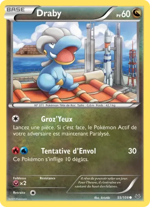 Carte Pokémon Draby 055/108, extension Ciel Rugissant