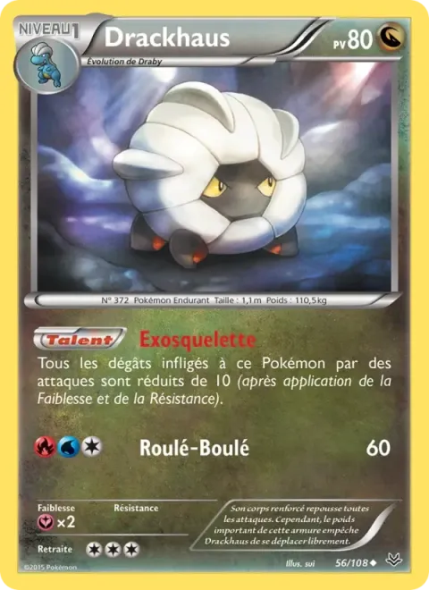 Carte Pokémon Drackhaus 056/108, extension Ciel Rugissant