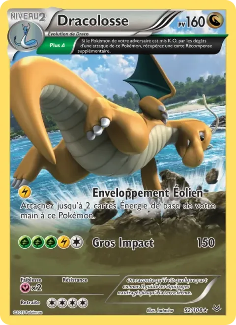 Carte Pokémon Dracolosse 052/108, extension Ciel Rugissant
