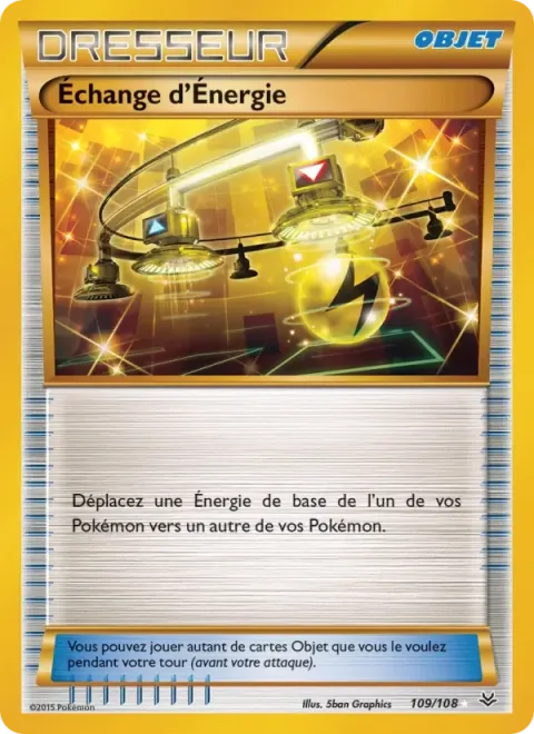 Carte Pokémon Échange d’Énergie 109/108, extension Ciel Rugissant