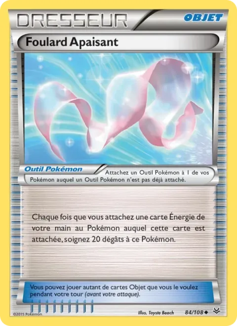 Carte Pokémon Foulard Apaisant 084/108, extension Ciel Rugissant