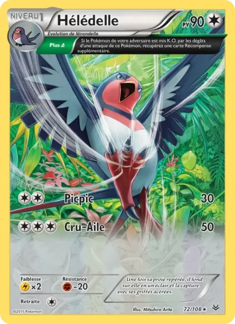 Carte Pokémon Hélédelle 072/108, extension Ciel Rugissant