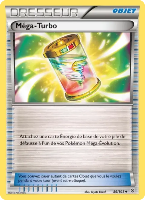 Carte Pokémon Méga-Turbo 086/108, extension Ciel Rugissant