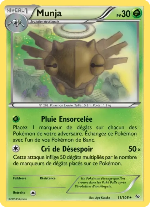 Carte Pokémon Munja 011/108, extension Ciel Rugissant