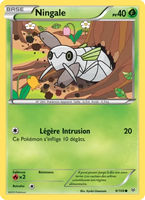 Carte Pokémon Ningale 009/108, extension Ciel Rugissant