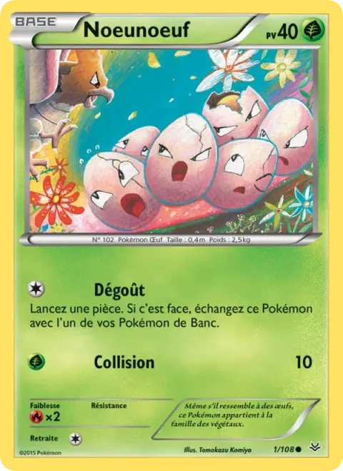 Carte Pokémon Noeunoeuf 001/108, extension Ciel Rugissant