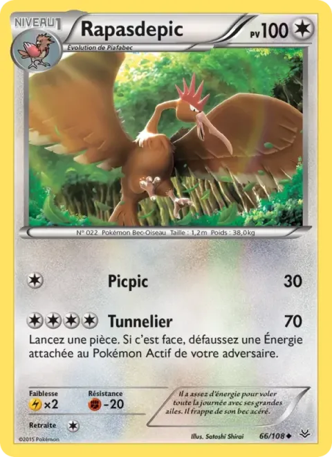Carte Pokémon Rapasdepic 066/108, extension Ciel Rugissant