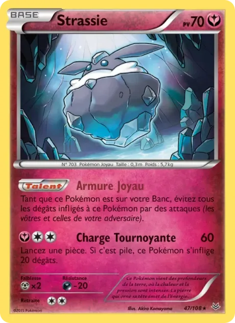 Carte Pokémon Strassie 047/108, extension Ciel Rugissant