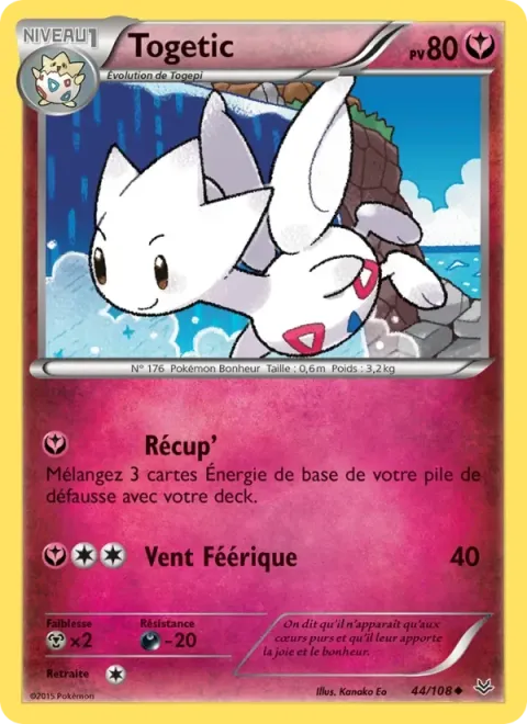 Carte Pokémon Togetic 044/108, extension Ciel Rugissant