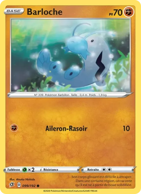 Carte Pokémon Barloche 099/192, extension Clash des Rebelles