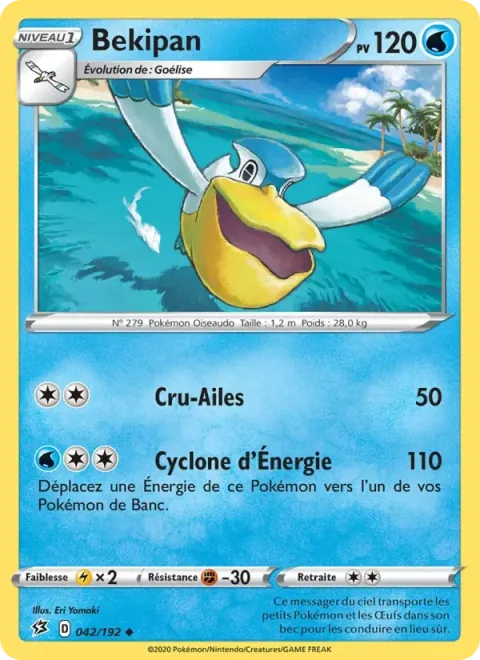 Carte Pokémon Bekipan 042/192, extension Clash des Rebelles