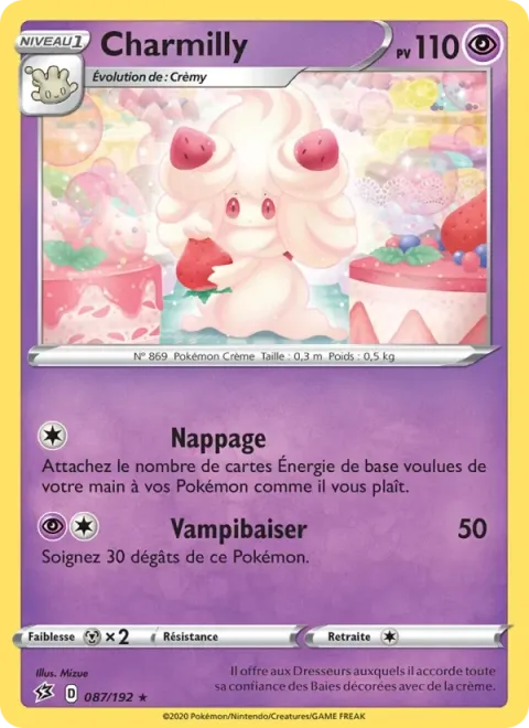 Carte Pokémon Charmilly 087/192, extension Clash des Rebelles
