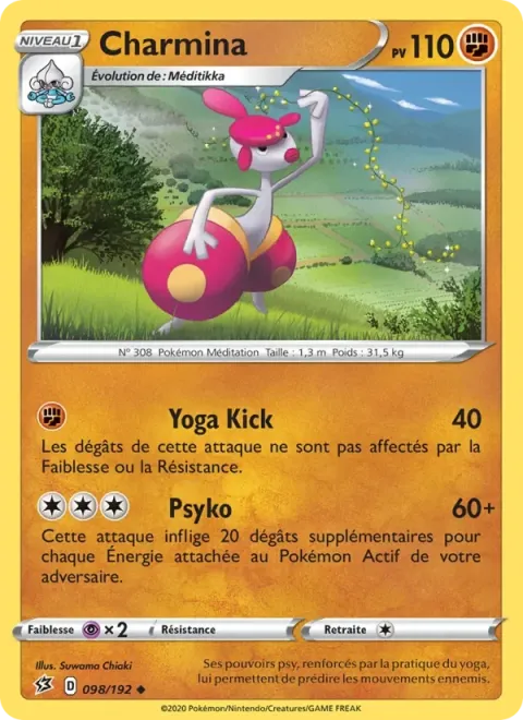 Carte Pokémon Charmina 098/192, extension Clash des Rebelles
