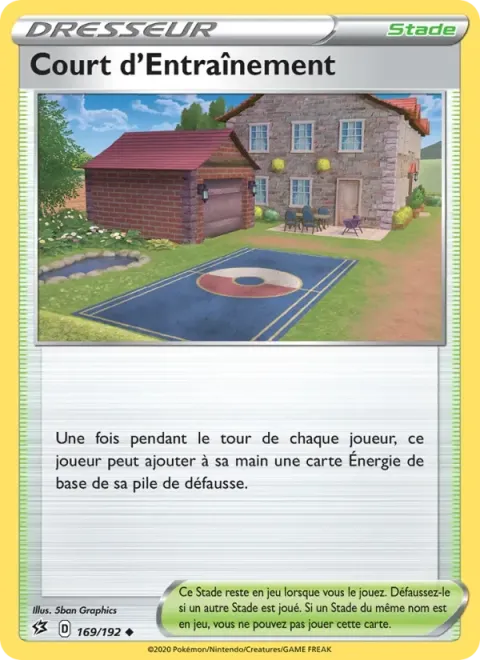Carte Pokémon Court d’Entraînement 169/192, extension Clash des Rebelles