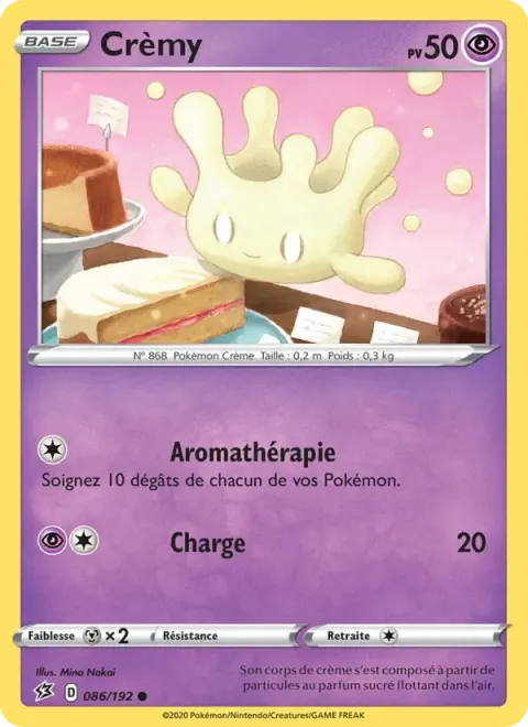 Carte Pokémon Crèmy 086/192, extension Clash des Rebelles