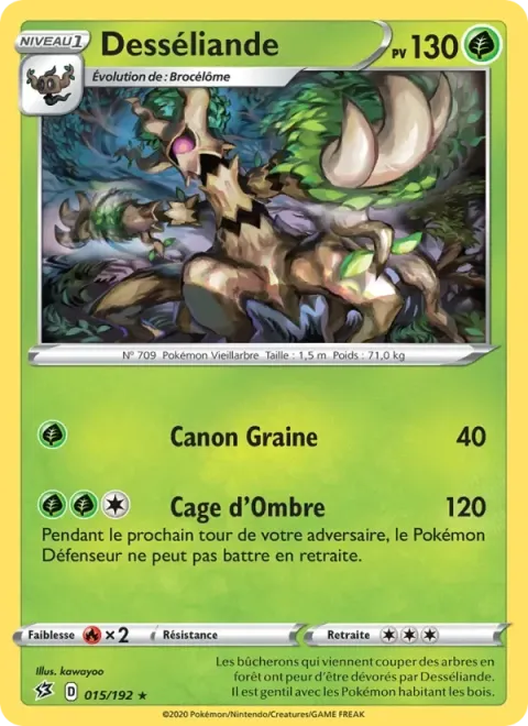 Carte Pokémon Desséliande 015/192, extension Clash des Rebelles