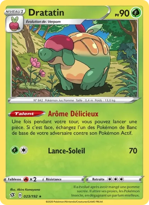Carte Pokémon Dratatin 023/192, extension Clash des Rebelles
