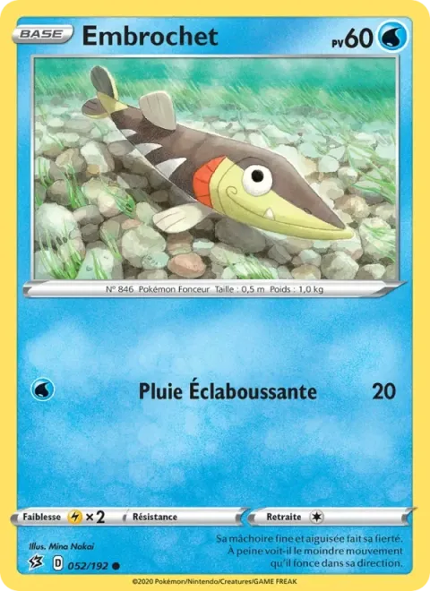 Carte Pokémon Embrochet 052/192, extension Clash des Rebelles